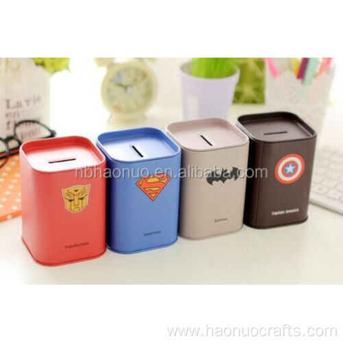 plastic paint iron tin can coin bank Money-box